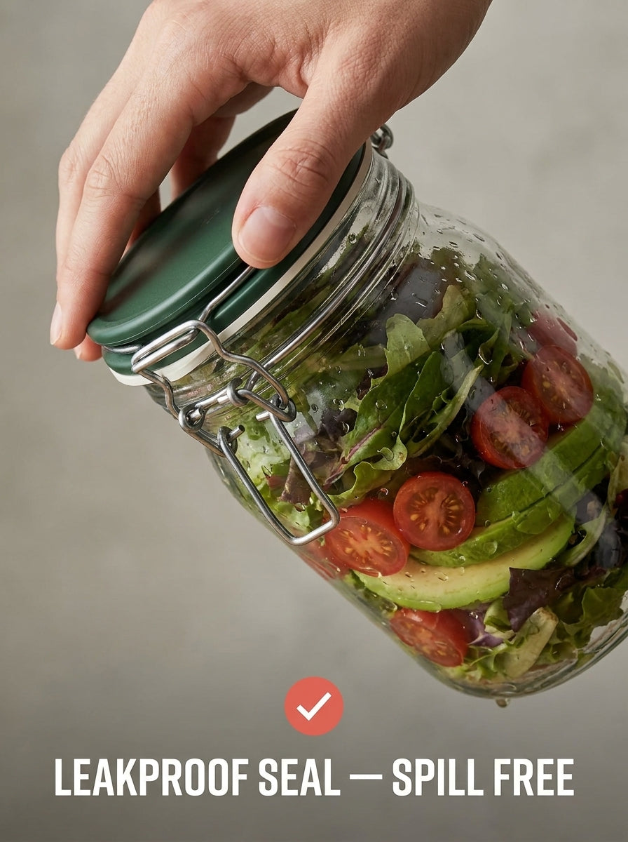 Kitchar Freshbox - Leakproof layered salad jar