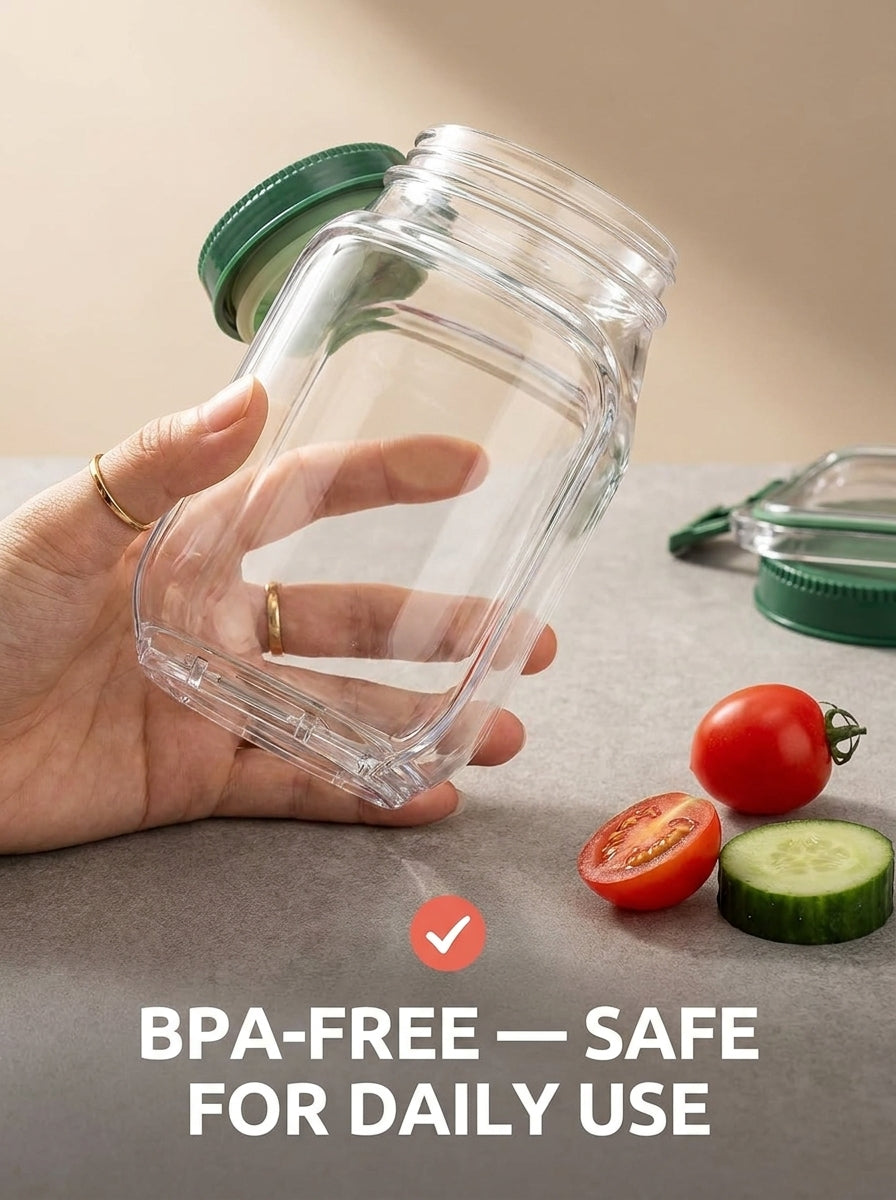 Kitchar Freshbox - Leakproof layered salad jar