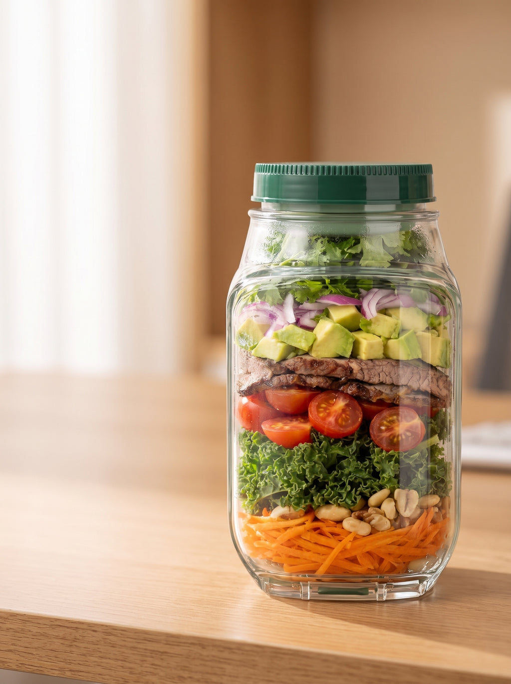 Kitchar Freshbox - Leakproof layered salad jar