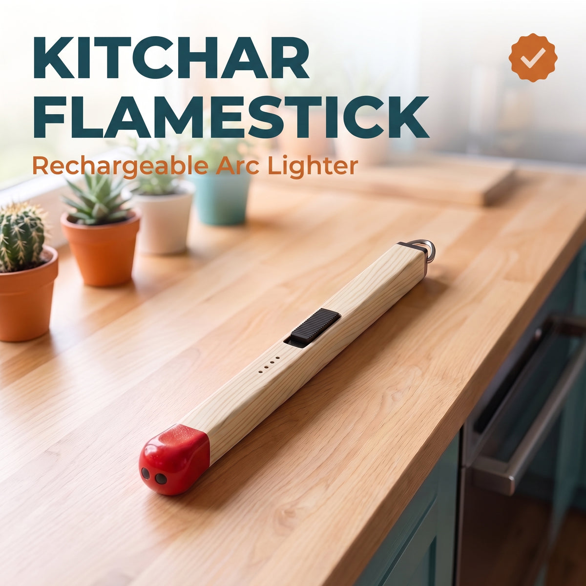 Kitchar FlameStick — Rechargeable Arc Lighter